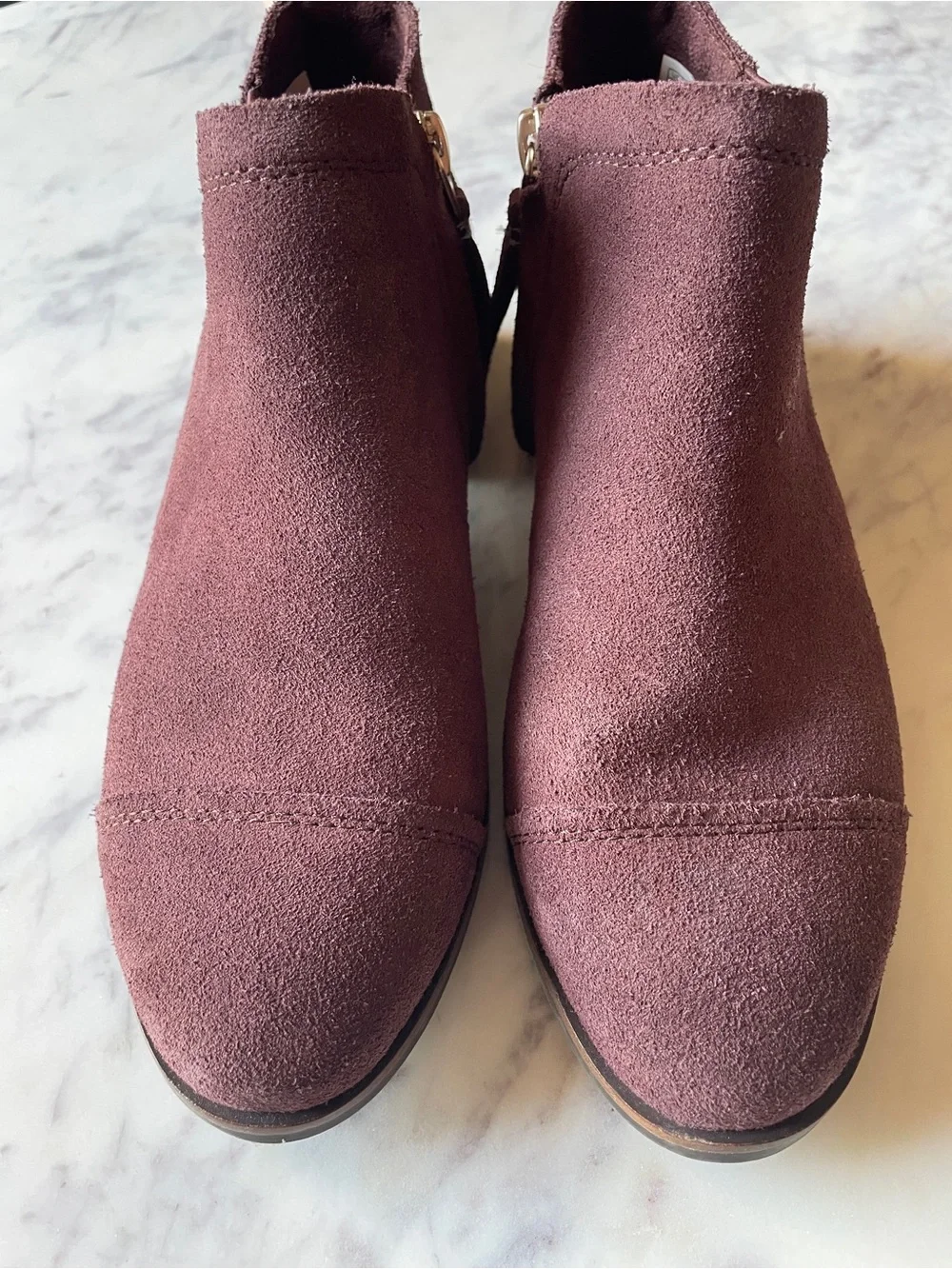 Toms Suede Ankle Boots in Deep Brown